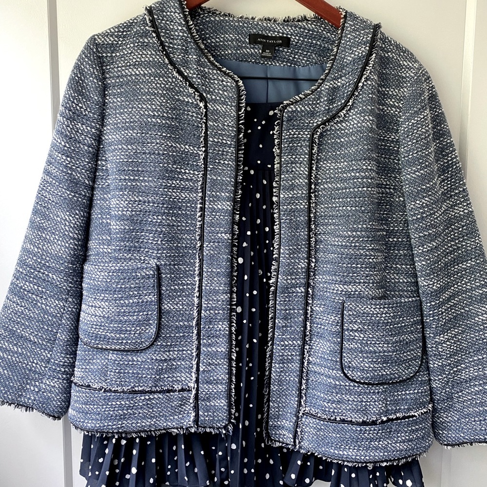 Ann Taylor spring outfit: jacket and paired skirt